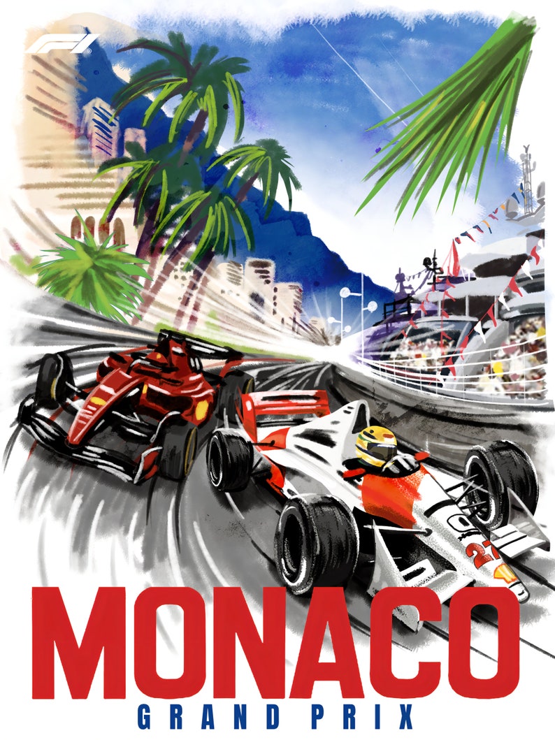 Monte Carlo F1 Poster / Official F1 2023 / Ferrari / Mclaren / - Etsy