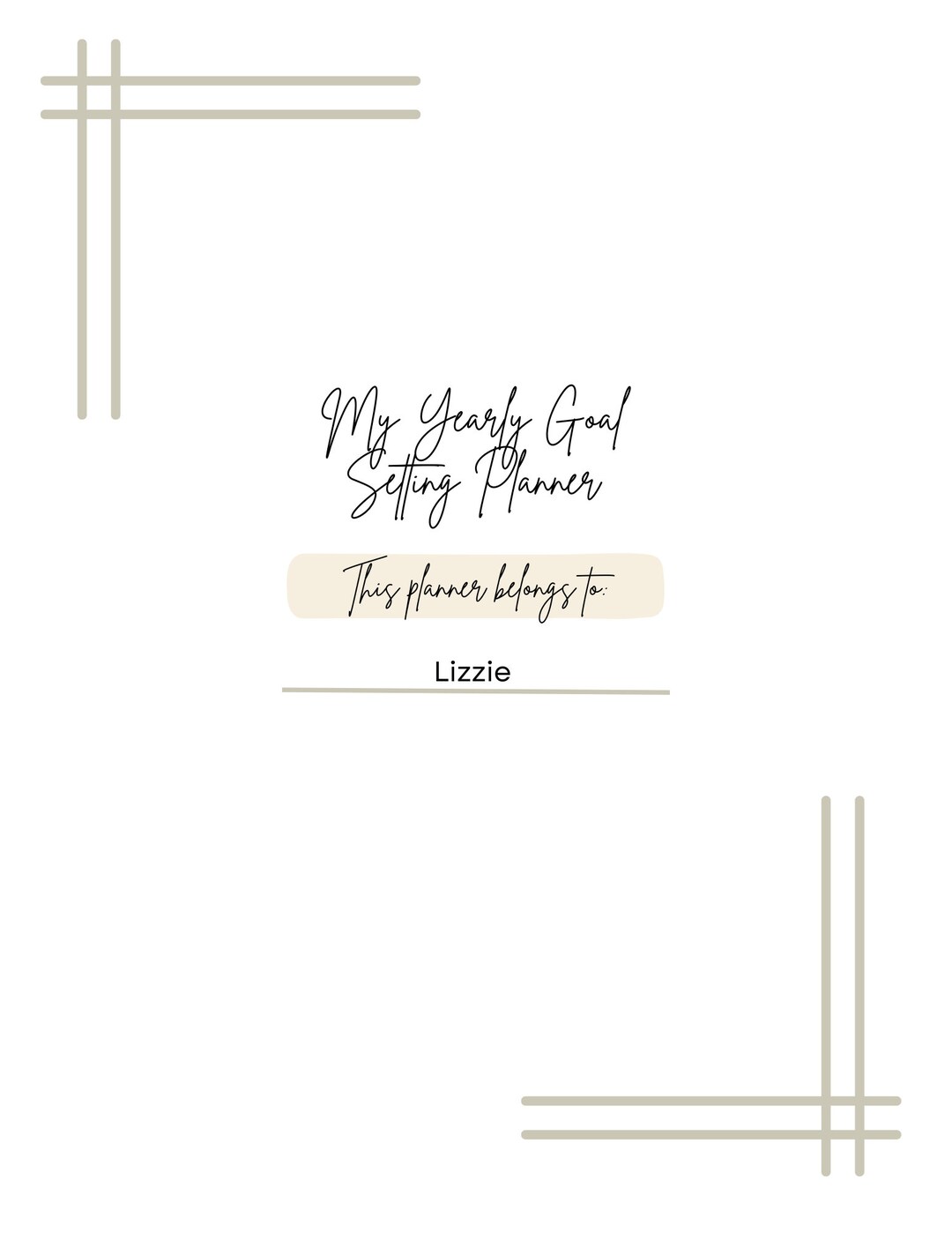 Yearly Goal Setting Guide - Etsy