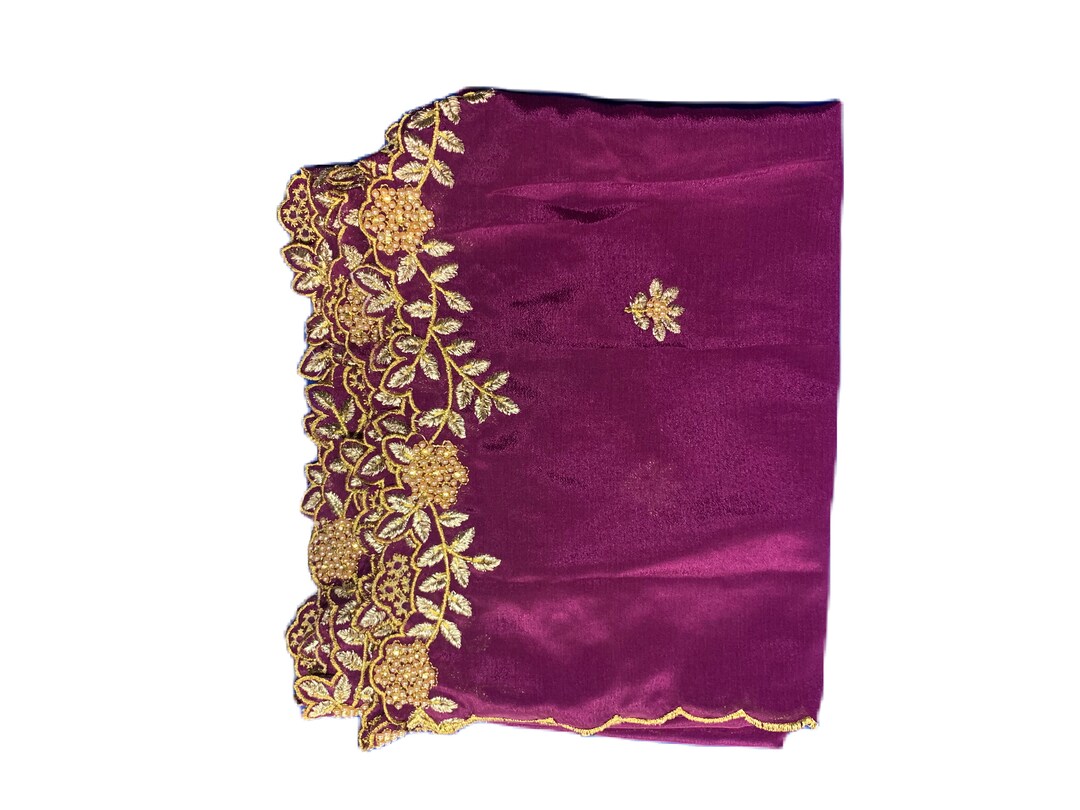 Maroon & Gold-Coloured Woven Design Dupatta