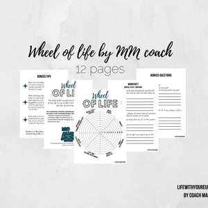 Wheel of life - printable self-coaching tool.