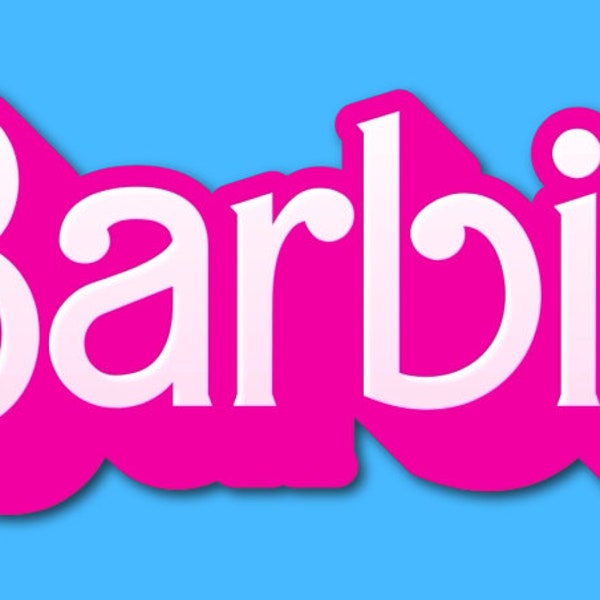 Logo nom personnalisé Barbie