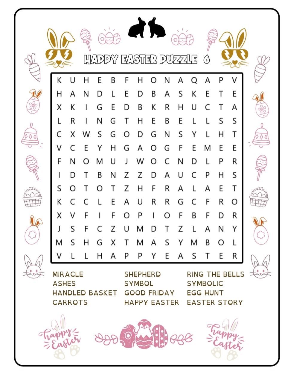 Easter Activity Book for Kids Printable – Word Search, Picture Sudoku ...