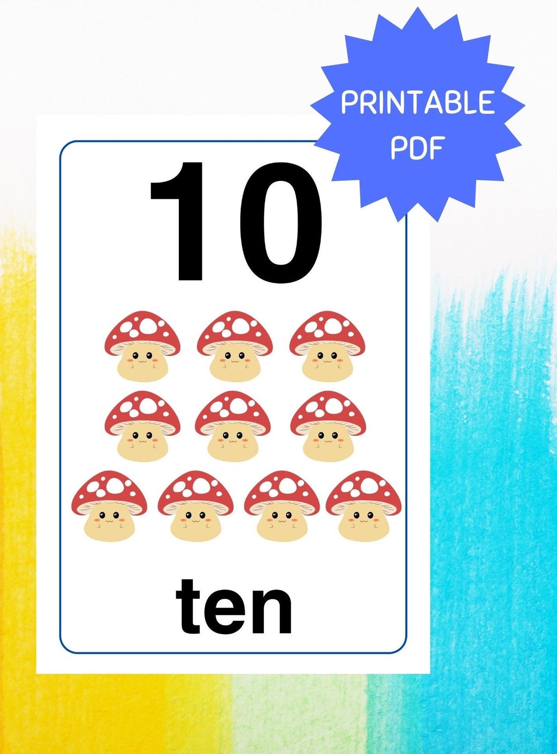 Number Flash Cards 1 10 Number - Il 1140xN.6123746617 7s5w 