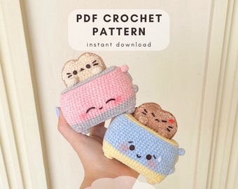 PATTERN Cat Toaster, crochet patterns, instant digital download, English Language