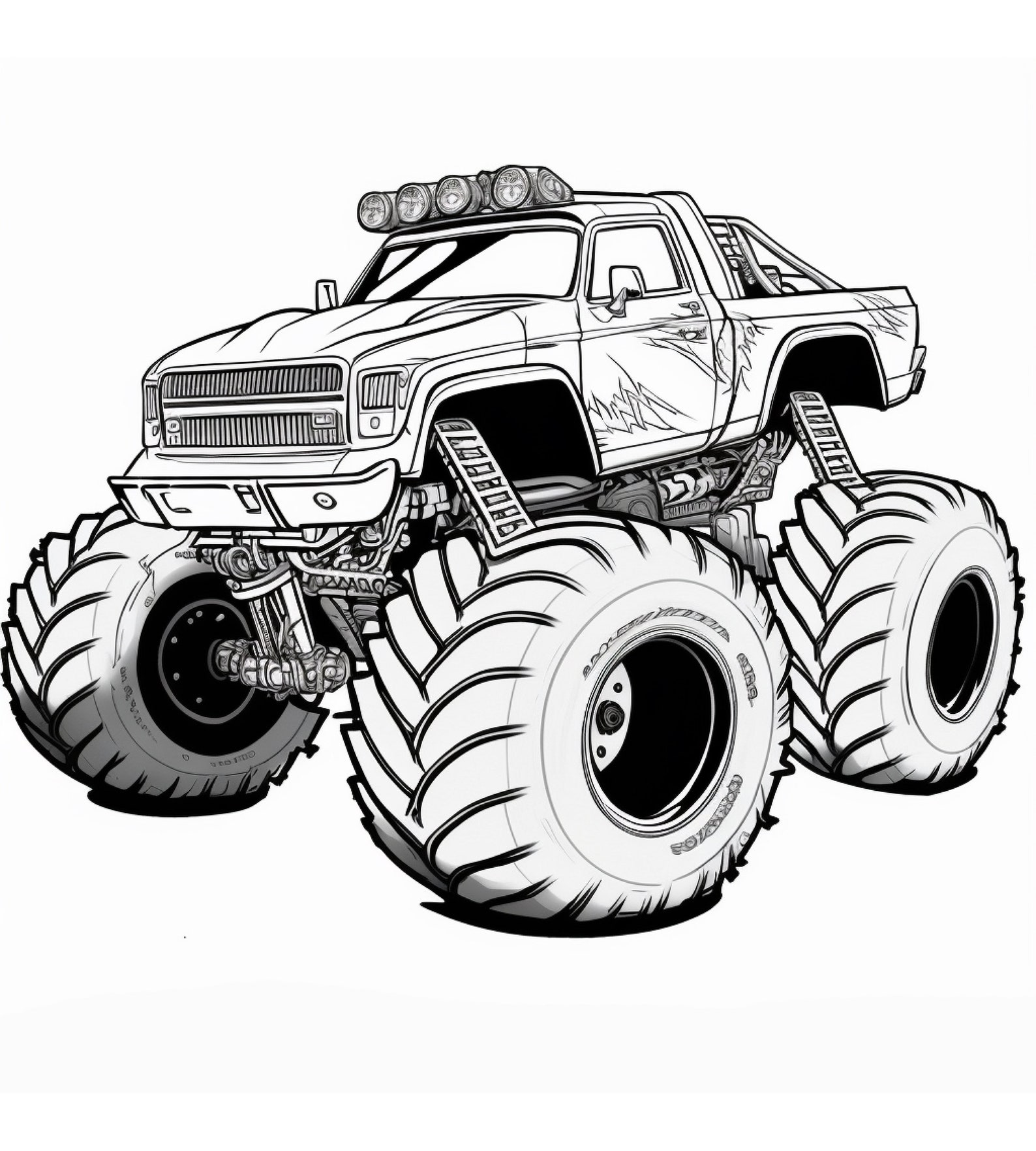 10 Monster Truck Coloring Pages, Monster Truck Printables, Monster ...