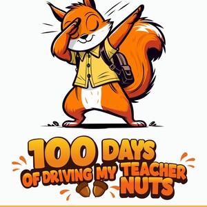 100 Days of Driving My Teacher Nuts png, grappig shirt 100 dagen school, dabbing eekhoorn ontwerp voor kinderen, grappig school-T-shirt, 100e dag
