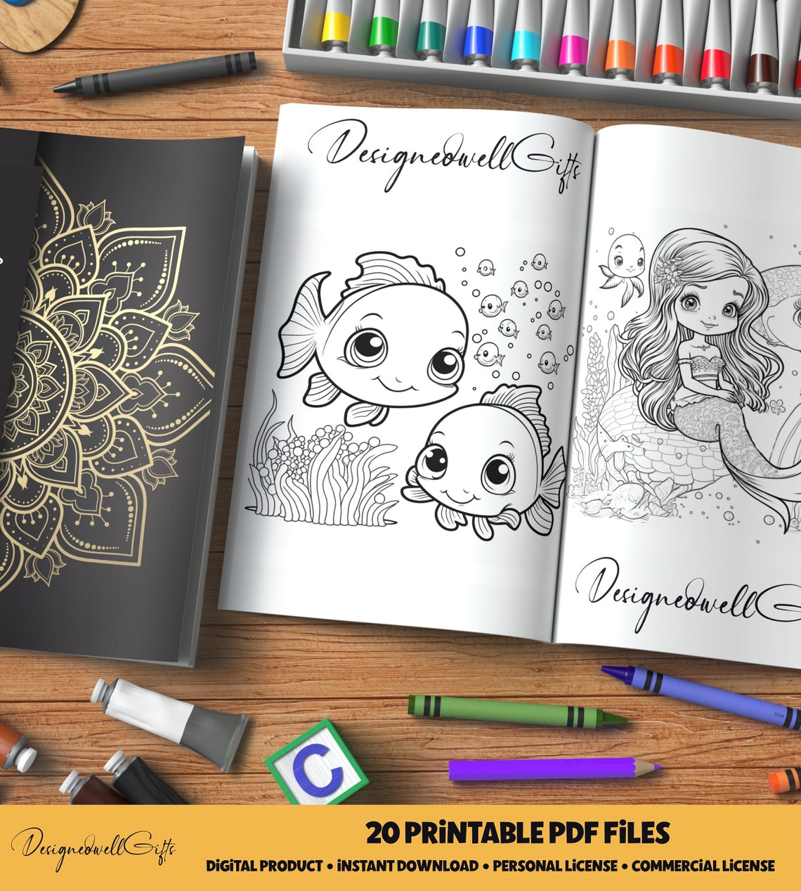 20 Under the Sea Coloring Pages, Printable Sea Creatures Coloring ...