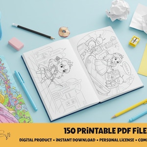 150 Cute Princess Coloring Pages, Printable Princess Coloring Sheets, Happy Princess PDF, Princess & Prince Coloring Pages, Digital Download