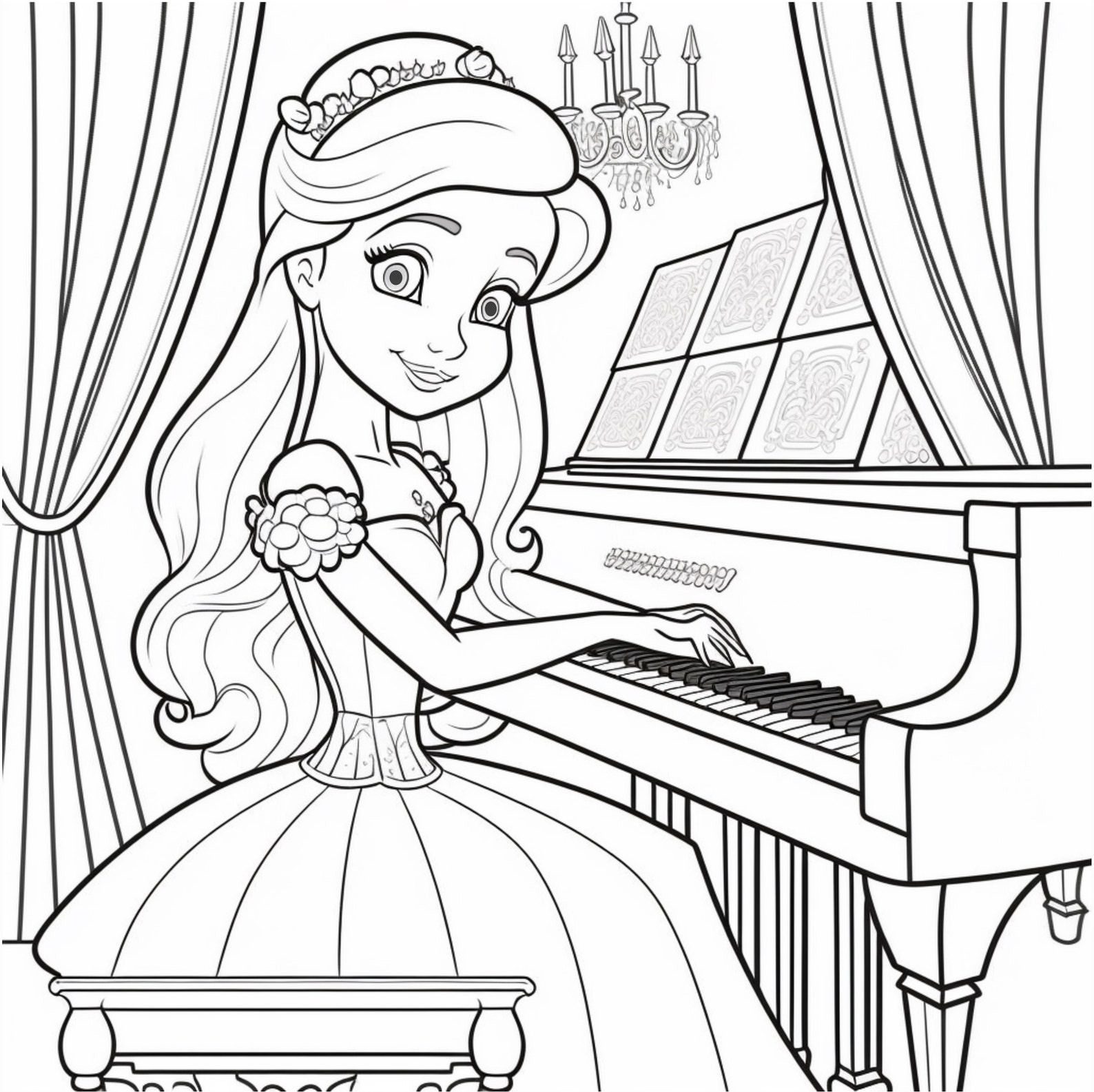 40 Cute Princess Coloring Pages, Printable Princess Coloring Sheets