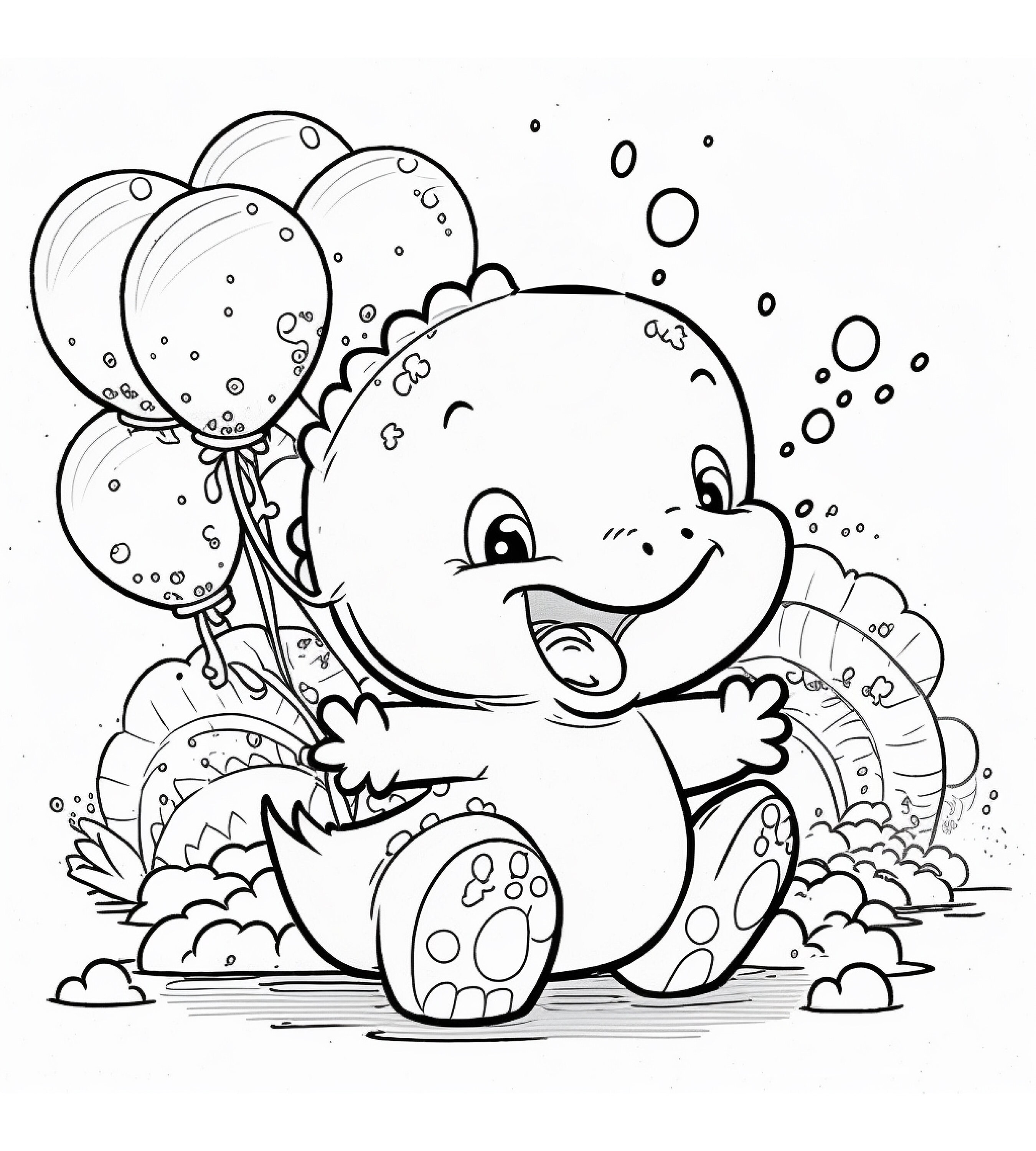 20 Cute Dinosaur Coloring Pages for Kids, Dinosaur Coloring Pages, Baby