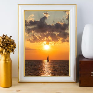 Yacht At Sunset