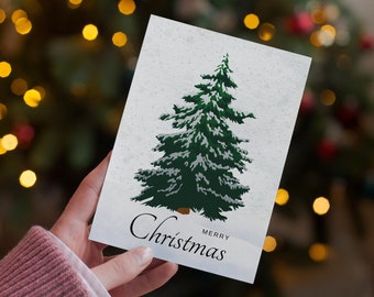 Biglietto per albero di Natale fai da te, Natale di Capodanno 2024, stampabile digitale, brochure per tutti gli usi, buono regalo per Natale, download istantaneo