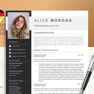 Curriculum Vitae, Plantilla Alemán, Word, Plantillas De Páginas, Portada Tabular, Solicitud, Estudiante, Beige Moderno, Carta De Presentación, Creativo