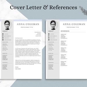 Google Docs, Word & Pages Resume Template + Cover Letter + References ...