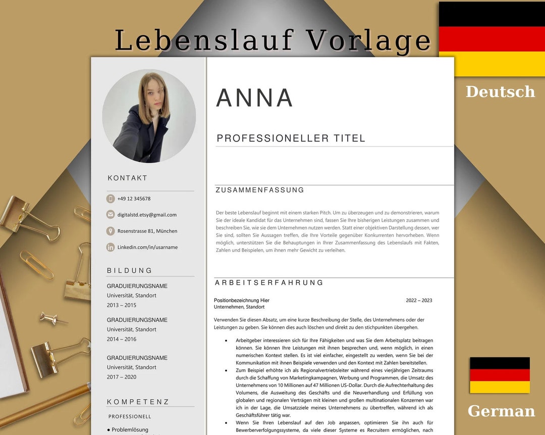 Bewerbung schreiben Vorlage Lebenslauf mit individueller Anpassung