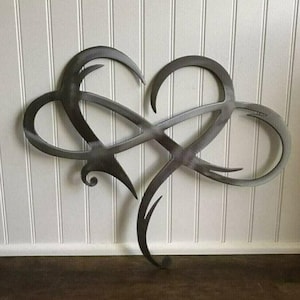 Metal Heart Wall Art,  Infinity Heart Metal Wall Art,Metal boho Heart Wall Decor, Heart Metal Art, Metal Heart gifts, Heart metal Decor