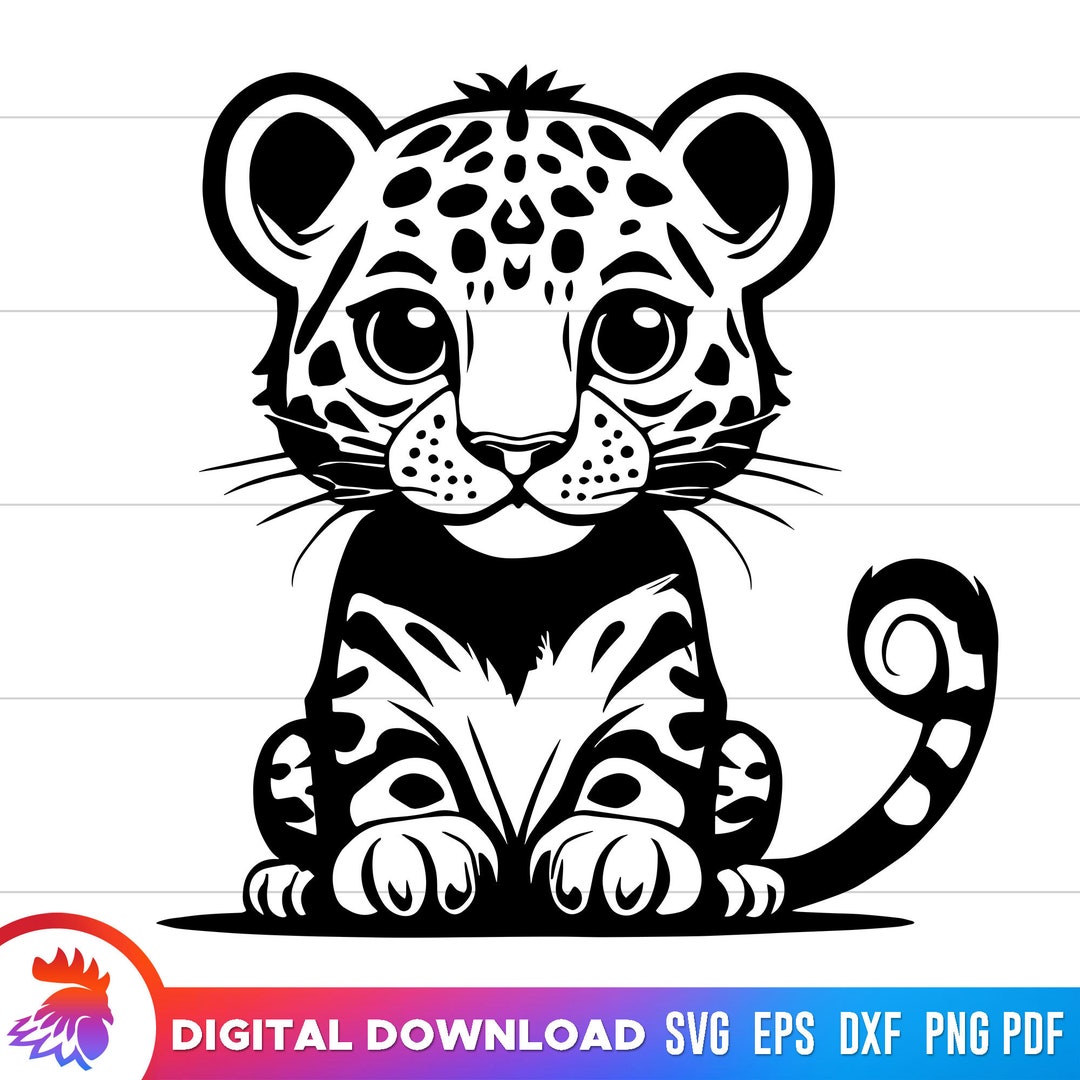 Cute Jaguar Svg, Jaguar Svg, Baby Jaguar, Cartoon Jaguar, Jaguar Cut