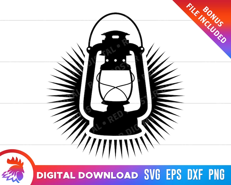 Lantern SVG, Camping Lantern Clip Art, Lantern Silhouette Svg for Cricut, Lantern Image Download