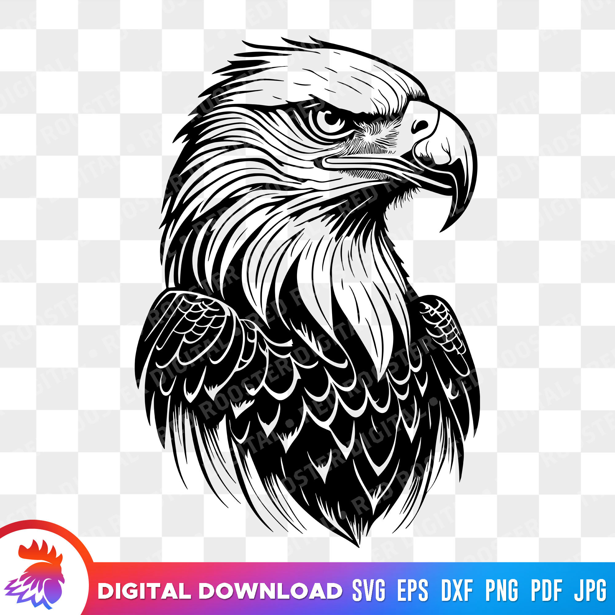 マイケル・バートレット ヴィンテージ ステンドグラス ハクトウワシ