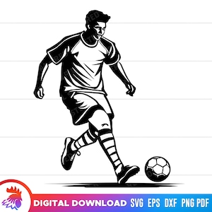Jungen Fußball svg, Fußballspieler svg, Reise-Fußball, Fußballsilhouette, Fußballclipart, Fußball svg, Kinder Fußball, Vektor, png, Cricut svg