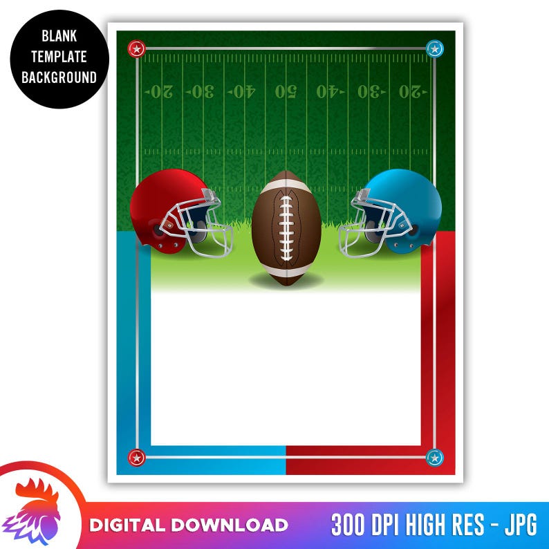 Superbowl Party Flyer Template Blank Football Background Football Superbowl Party Flyer Template Blank Football Background Football