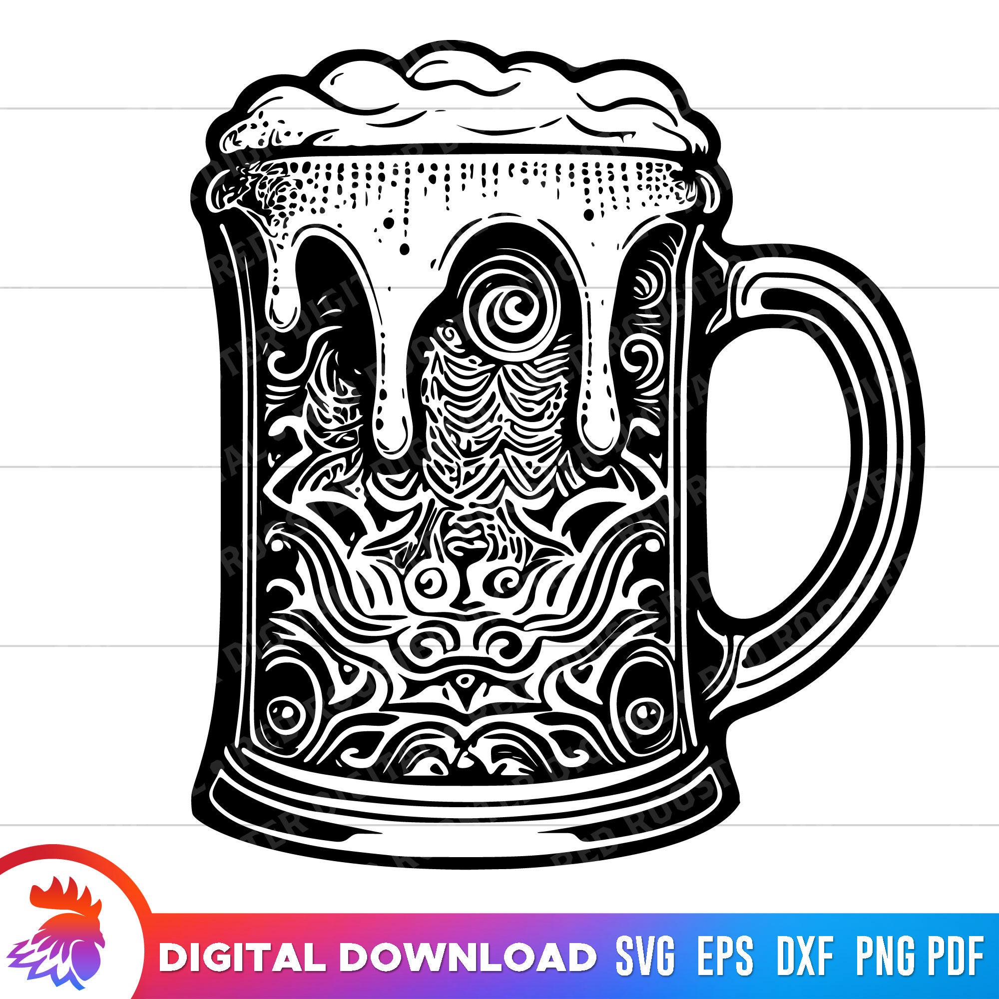 Mug of Beer SVG, Beer Stein Svg, Beer Clipart, Digital Download SVG