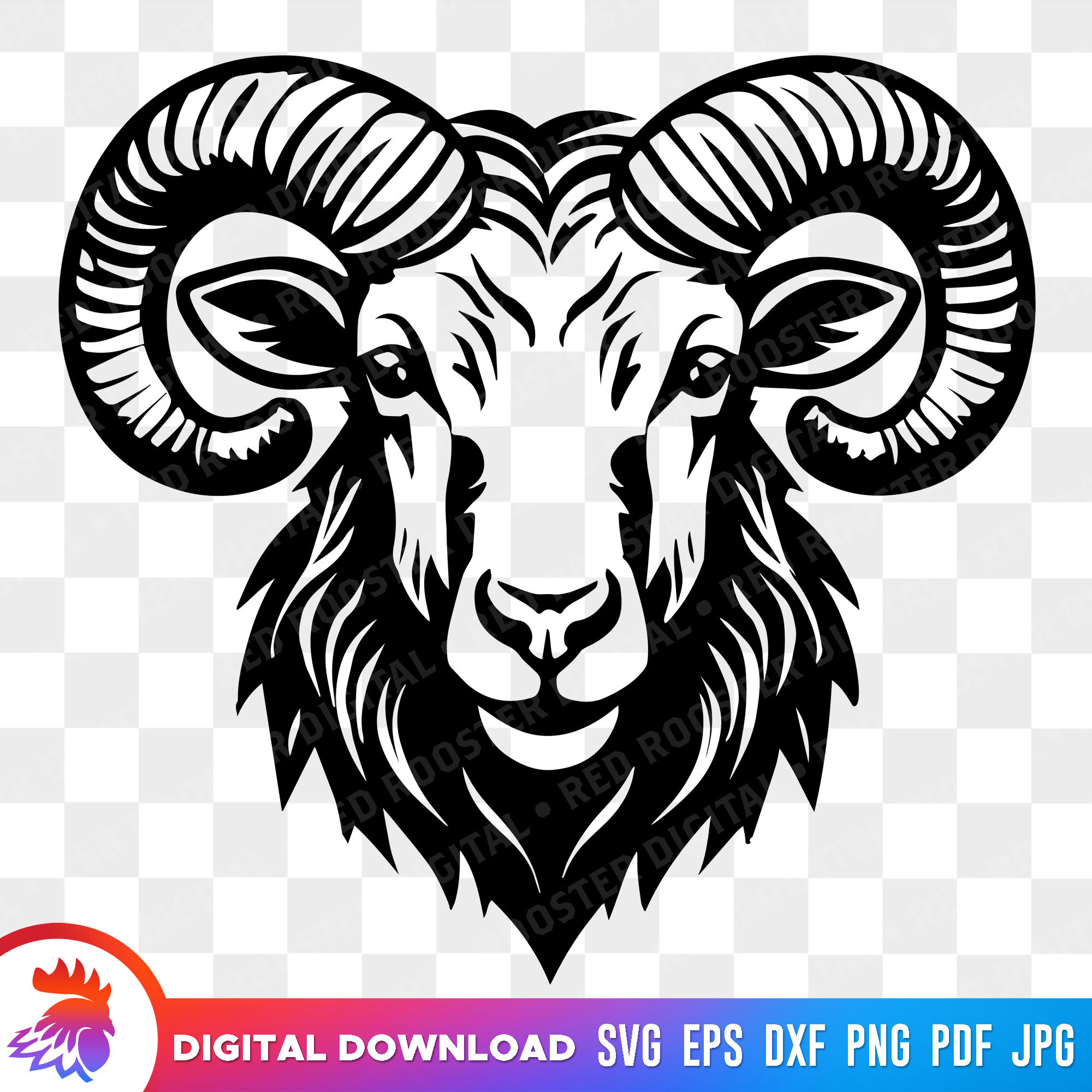 Ram Head SVG, Mascot Cut File, Clipart (digital Download) - Etsy