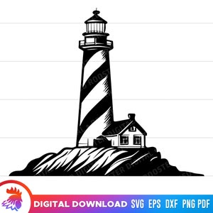 lighthouse svg, lighthouse svg file for cricut, lighthouse clipart, lighthouse cut file, lighthouse illustration, lighthouse png, png, dxf