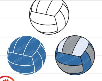 Volleyball (svg, png, eps, dxf) Cut Files (Digital Download)