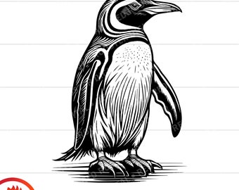Penguin svg, Cute Penguin, Penguin Clipart, Printable Penguin, Penguin cut file, penguin svg for cricut, penguin vector, svg, dxf, png, jpg