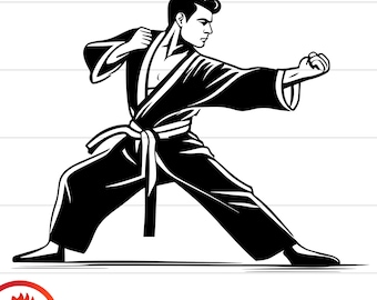 Martial Arts SVG, Karate, Jiu-Jitsu Clipart (Digital Download)