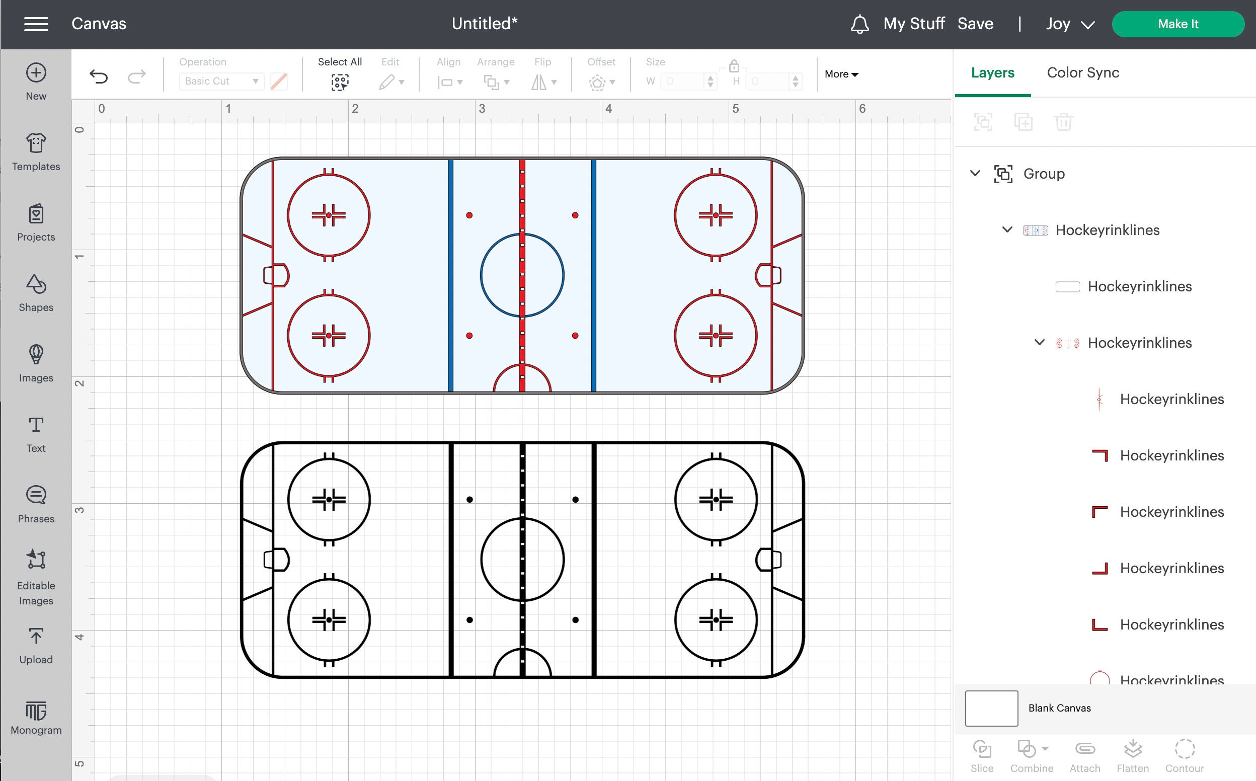 Ice Hockey Rink SVG, Regulation Hockey Rink, Ice Hockey Rink Cut File ...