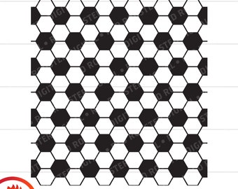 Soccer Ball Seamless Pattern SVG, Cut File (Digital Download)