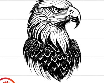Bald Eagle Head SVG, American Eagle Vector Clipart (Digital Download)