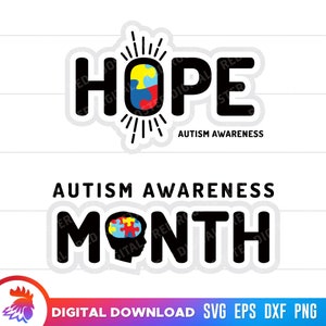 Autisme SVG, Autism Awareness Month, Autism Awareness SVG, Autism digitale download, Autism Awareness Clipart, Autism Awareness SVG voor Cricut