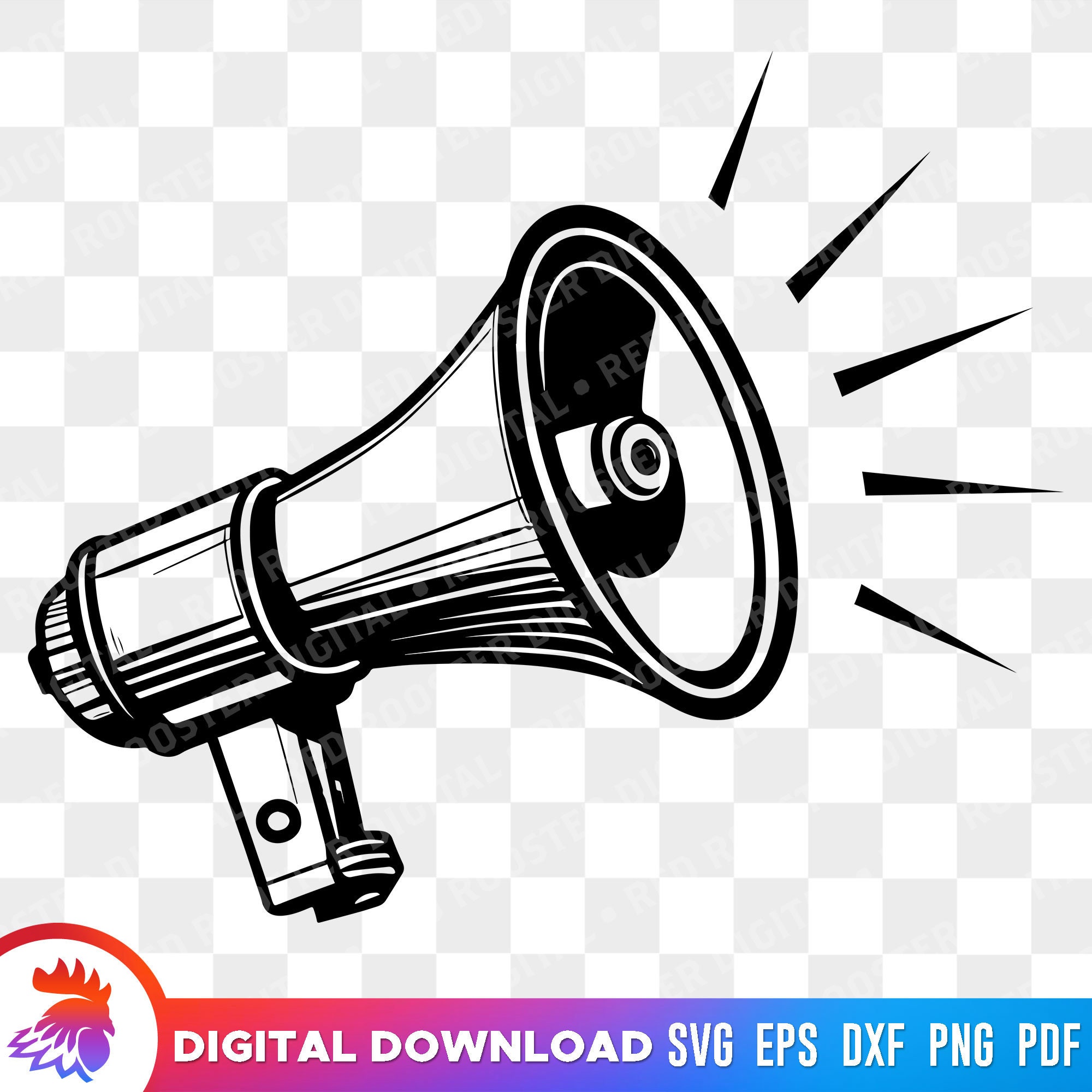 Megaphone Svg Bullhorn Svg Announcement Clipart Megaphone Clipart 