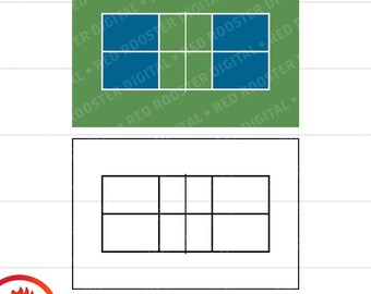 Pickleball Court SVG, Official Dimensions, Vector Clipart (Digital Download)