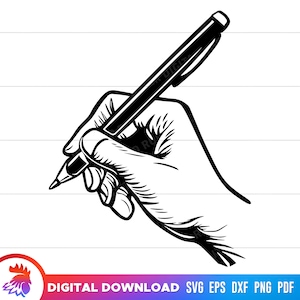 Hand schrijven Opmerking SVG, Hand met Pen SVG, Hand schrijven bericht, aankondiging, Hand schrijven, Hand schrijven clipart, notities maken, Hand tekenen