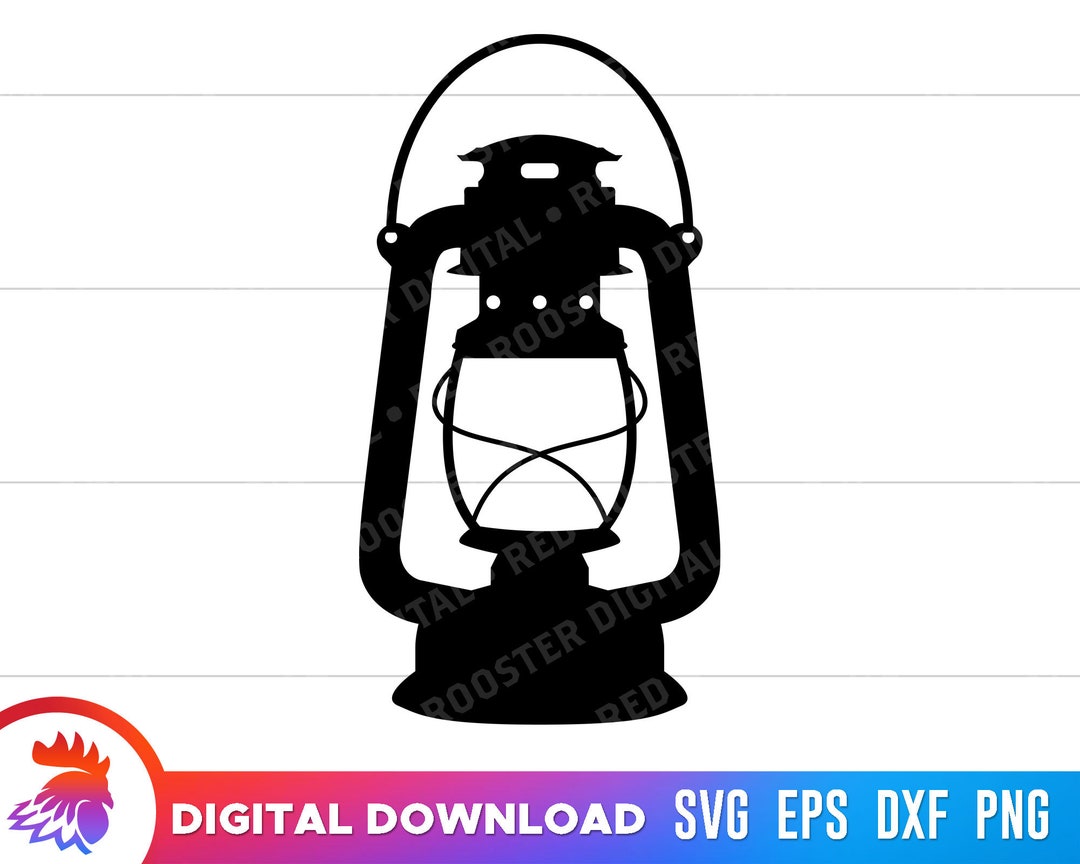 Lantern SVG Camping Lantern Clip Art Lantern Silhouette Svg Etsy