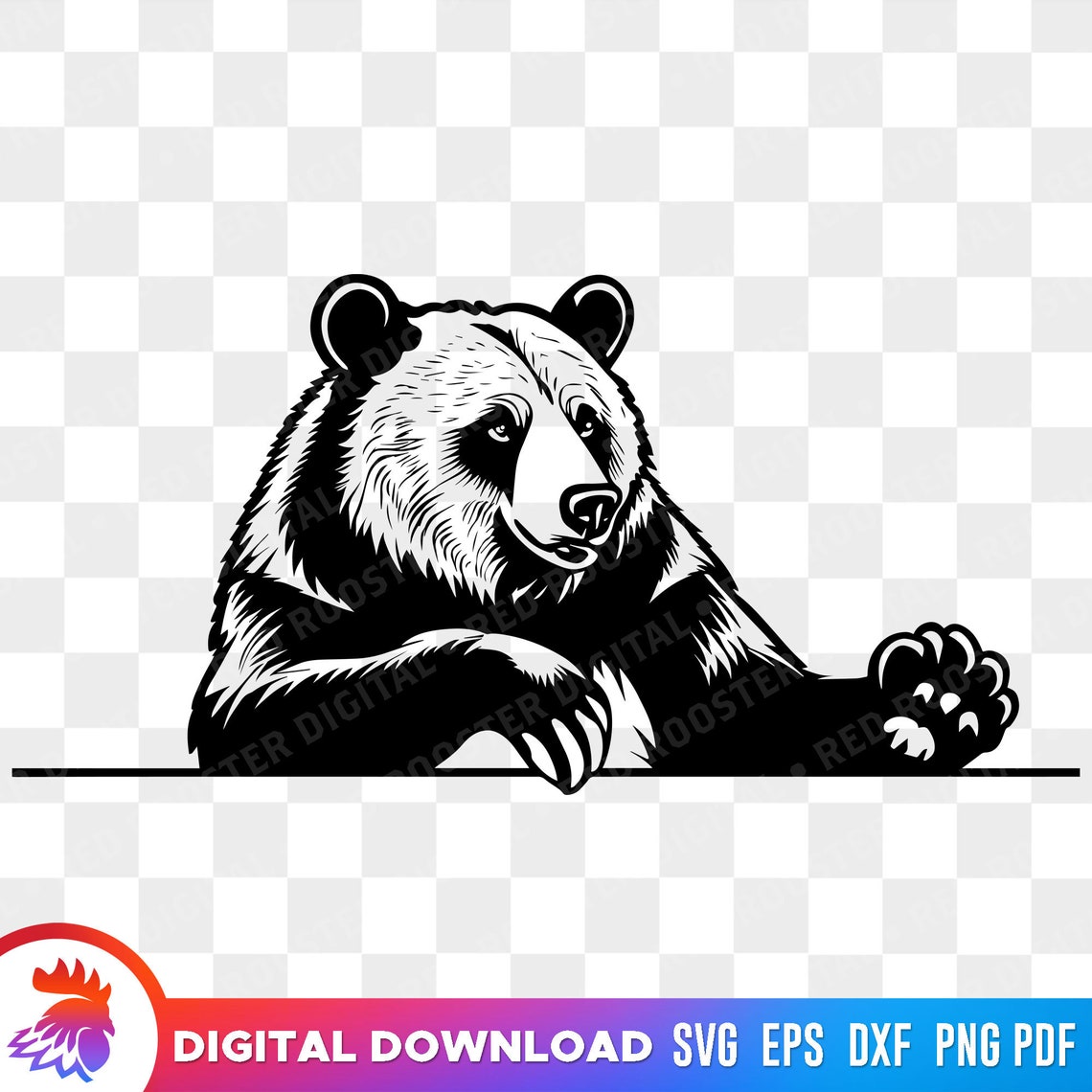 Grizzly Bear Svg, Bear Clipart, Bear Svg, Bear Art, Bear Cut File, Bear ...
