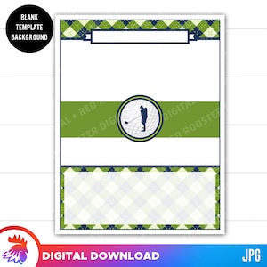 Golf Tournament Flyer Template, Blank Golf Tournament Background, Golf Scramble Invite, Golf League, Digital Download, Golf Event Flyer