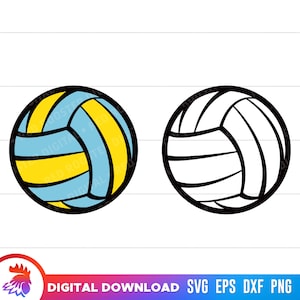Volleyball SVG, Volleyball Silhouette, Volleyball PNG, Volleyball Cut Files, Volleyball Cut File For Cricut, Silhouette, Cameo, Icon