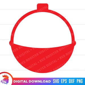 May include: Red and white bobber fishing lure silhouette. This digital download is perfect for crafting projects, scrapbooking, and more.