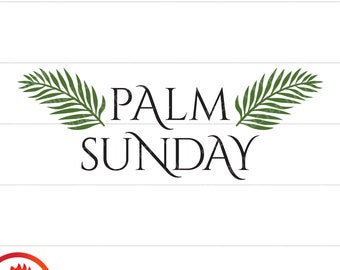 Palm Sunday SVG Cut File, Easter Lent Clipart (Digital Download)