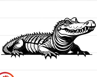 Crocodile SVG, Gator Clipart, Alligator Cut File (Digital Download)