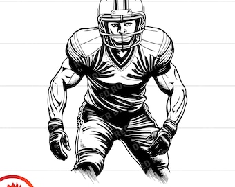 American Football Player Clipart, SVG, PNG, PDF (digital Download