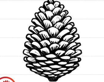Pinecone SVG, Pine Tree Seed Clipart (Digital Download)