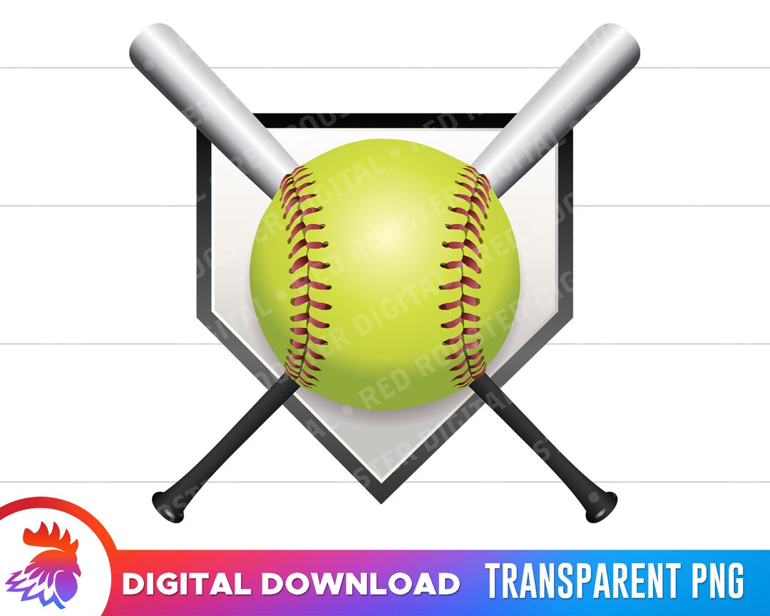 Softball Sublimation Softball Bats and Ball Softball Etsy