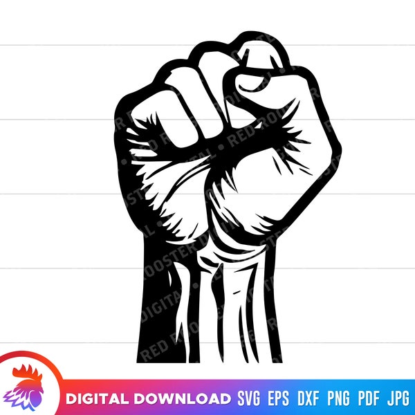 Fist in the Air, Fist Power, Clenched Fist, Fist Pump, svg, cut file, clipart, sublimation, printable, vector fist, fist svg for cricut, png