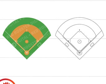 Baseball Field SVG, Regulation Field Cut File (Digital Download)